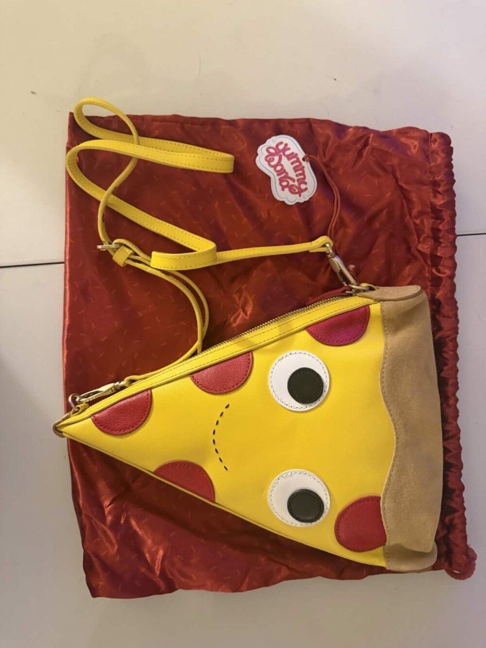 Yummy World Leather Pizza Clutch Purse Bag NWT Rare HTF
